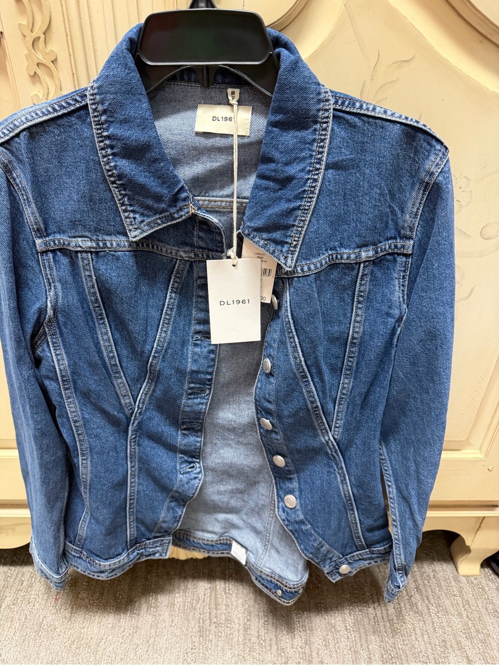 DL1961 Mid Blue Fitted Denim Jacket